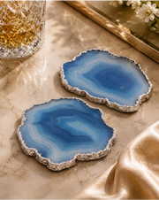 Ocean Agate Coaster – Nature-Inspired Elegance for Your Home
