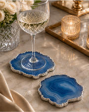 Ocean Agate Coaster – Nature-Inspired Elegance for Your Home