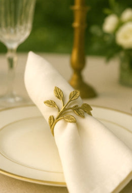 Napkin Ring - Petale Brass - Set of 4