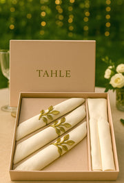 Petale Brass with Napkins - Set of 4