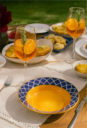 Shallow Pasta Bowl - Citrus Flame