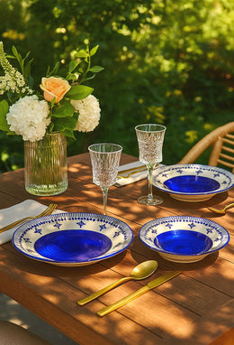 Shallow Pasta Bowl - Ocean Blue